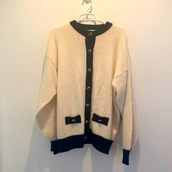 Nina Austin Angora & Lambswool Cardigan - Picture 1 of 4